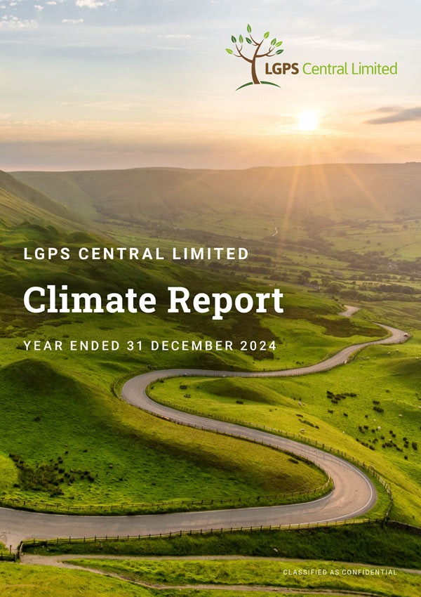 The cover of LGPS Central’s 2024 Climate Report
